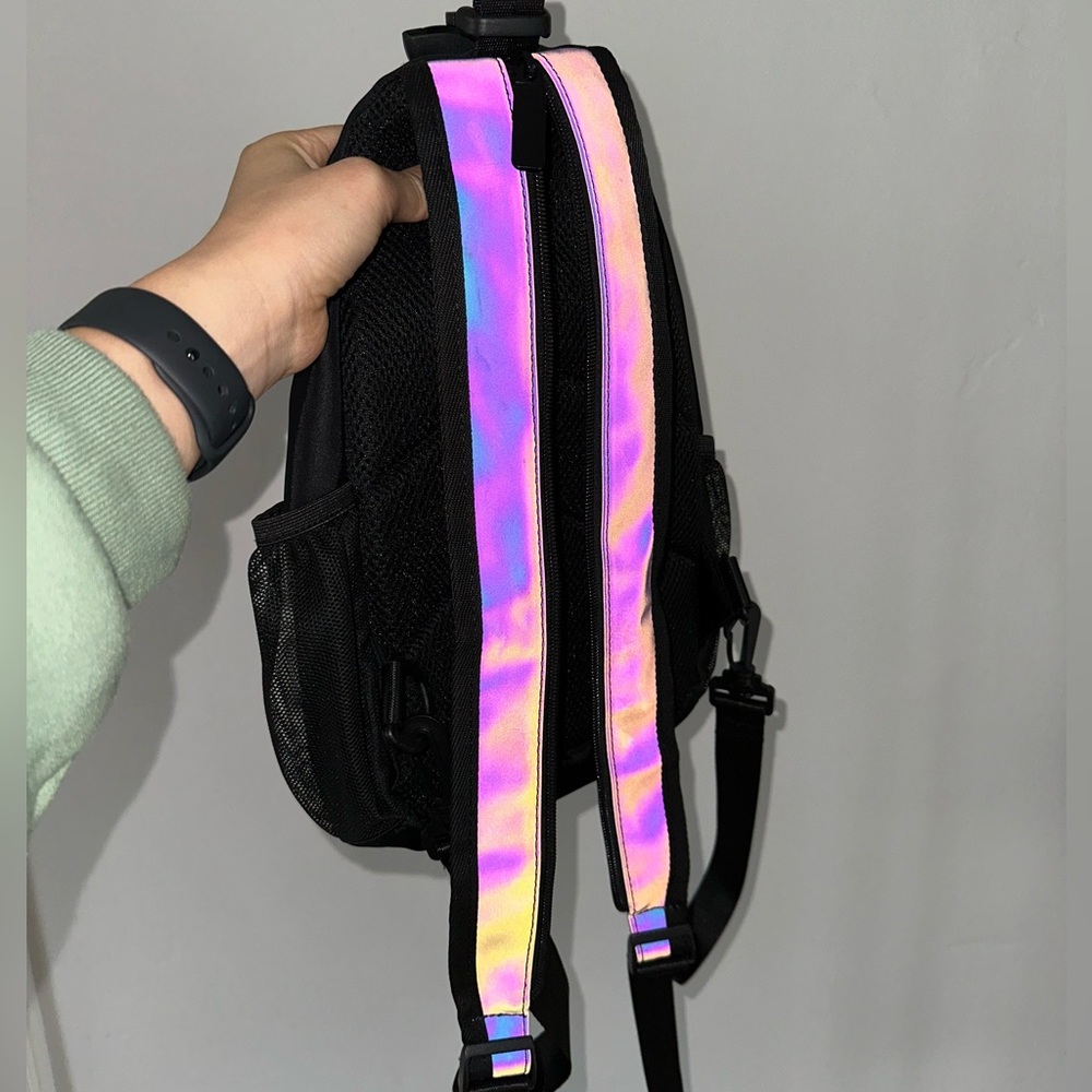 Small Reflective Backpack - Perfect for Raves and Festivals - Picture 4 of 9